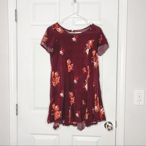 Silence + Noise urban outfitters floral red dress